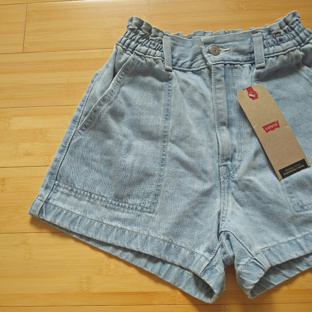 -NWT- Levi's High Waisted A Line Shorts 24 - Picture 6 of 14